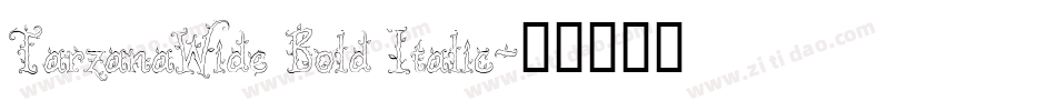 TarzanaWide Bold Italic字体转换